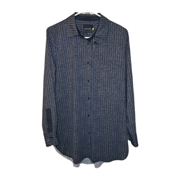 Lyssé Tops - NEW Lysse Women Button Up Long Sleeve Shirt Fluid Like Fabric Size S Relaxed Fit
